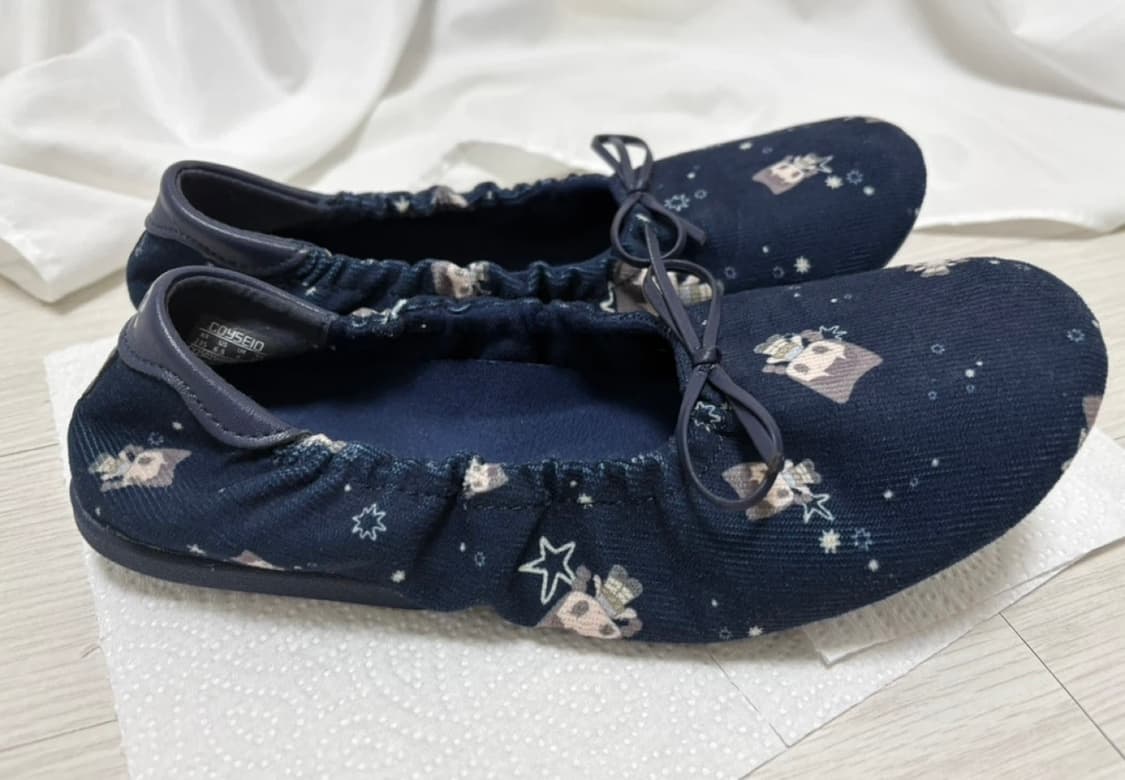 코이세이오 SHIRRING FLAT SHOES NAVY 상품이미지6