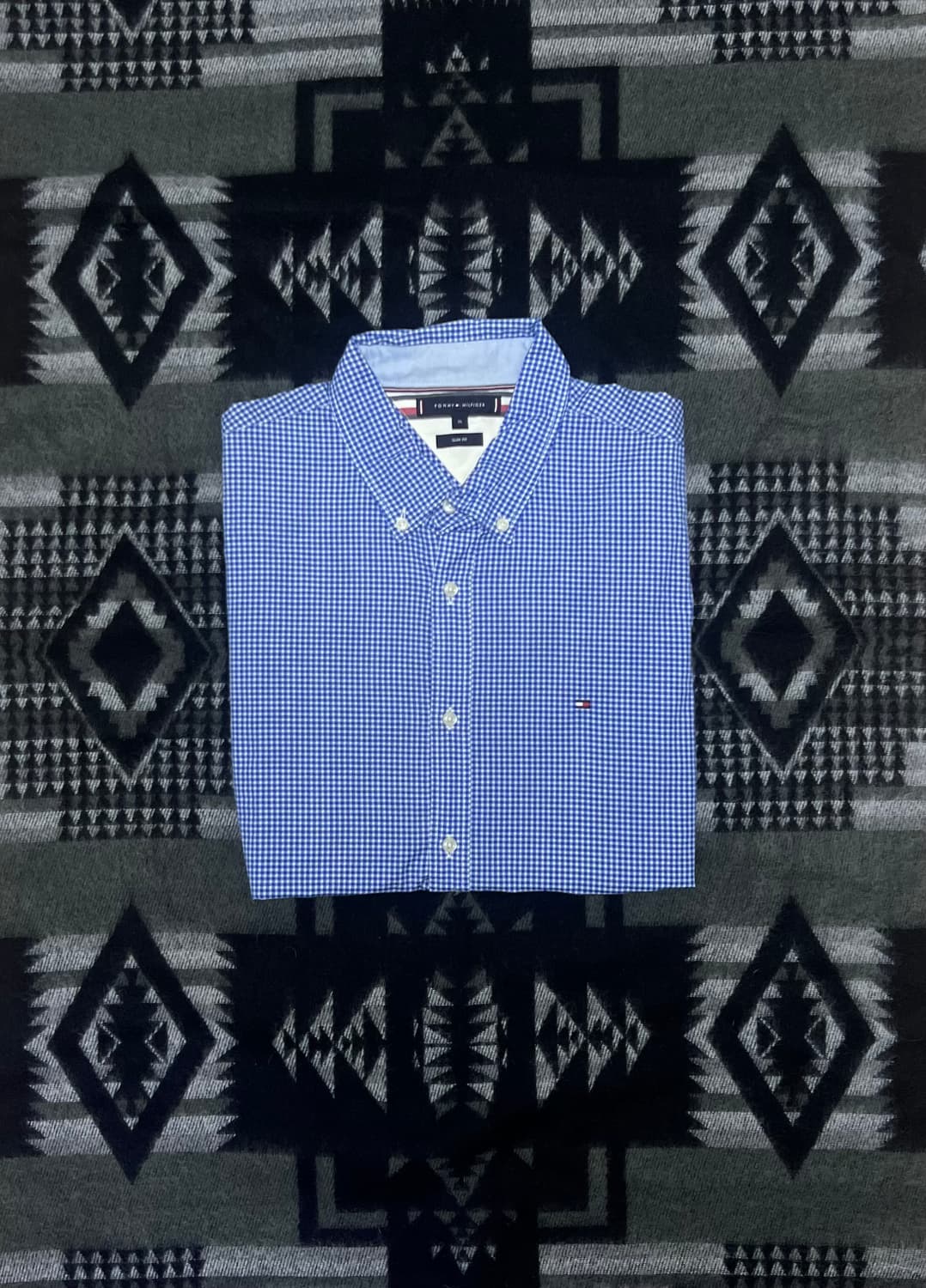 타미힐피거 파랑 체크셔츠 상품이미지4