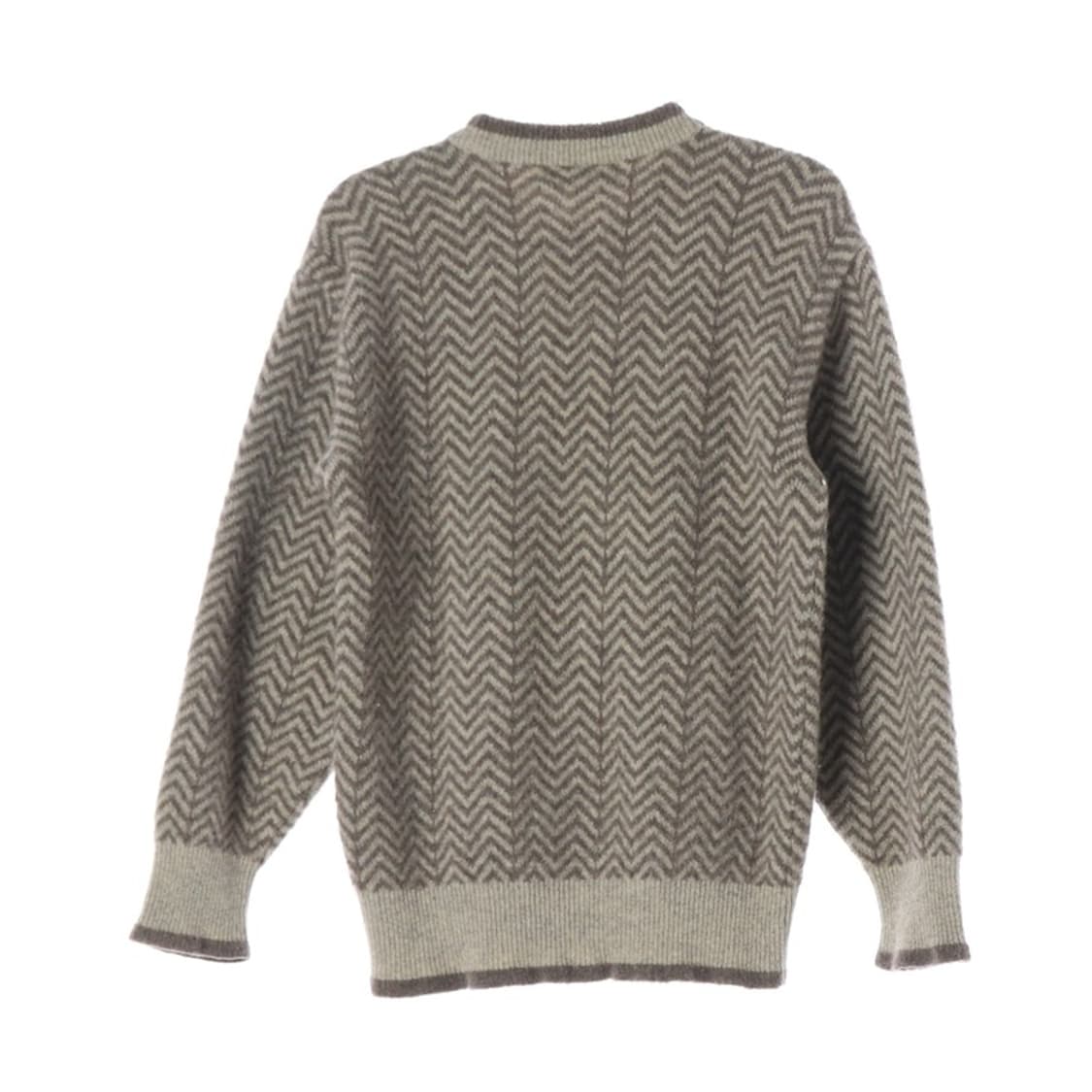 YSL 입생로랑 빈티지 자수 로고 헤링본 울 니트 L 상품이미지2