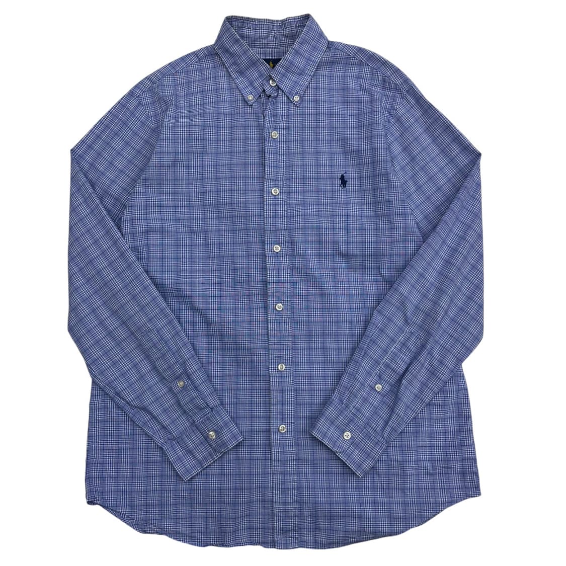 폴로 랄프로렌 네이비포니 소라 체크 셔츠 M 상품이미지2