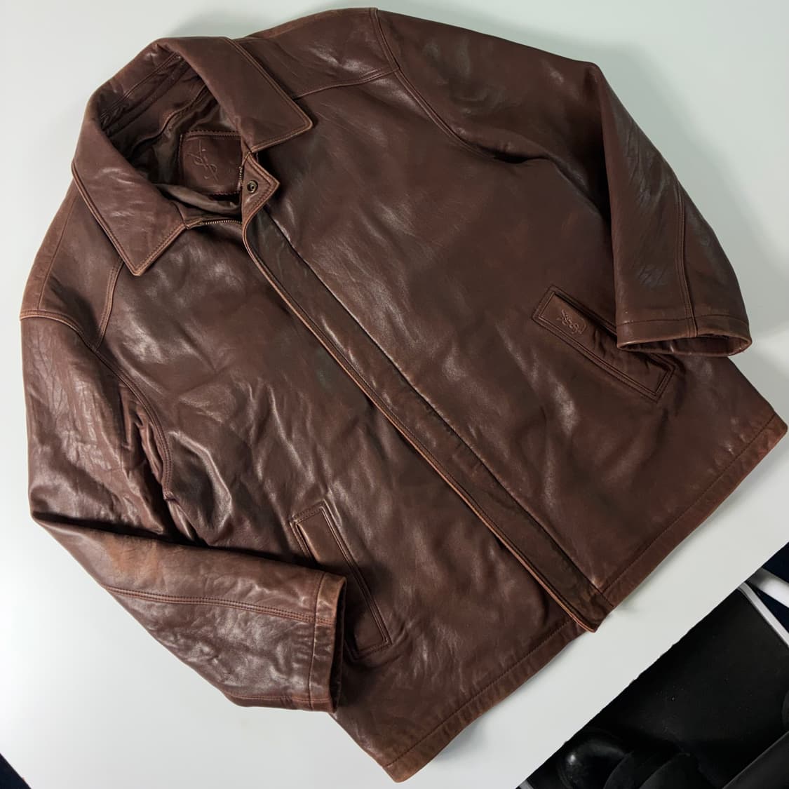 Yves Saint Laurent  입생로랑 90,s 램스킨 레더 자켓 상품이미지3