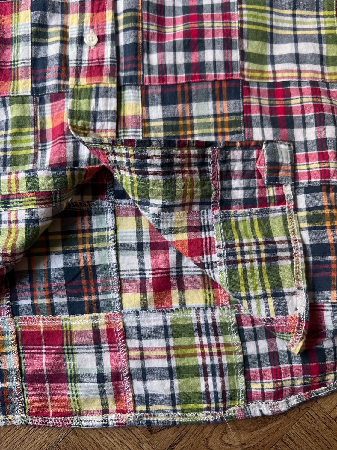 [M]인디안 마드라스 패치워크 우븐 셔츠 상품이미지6