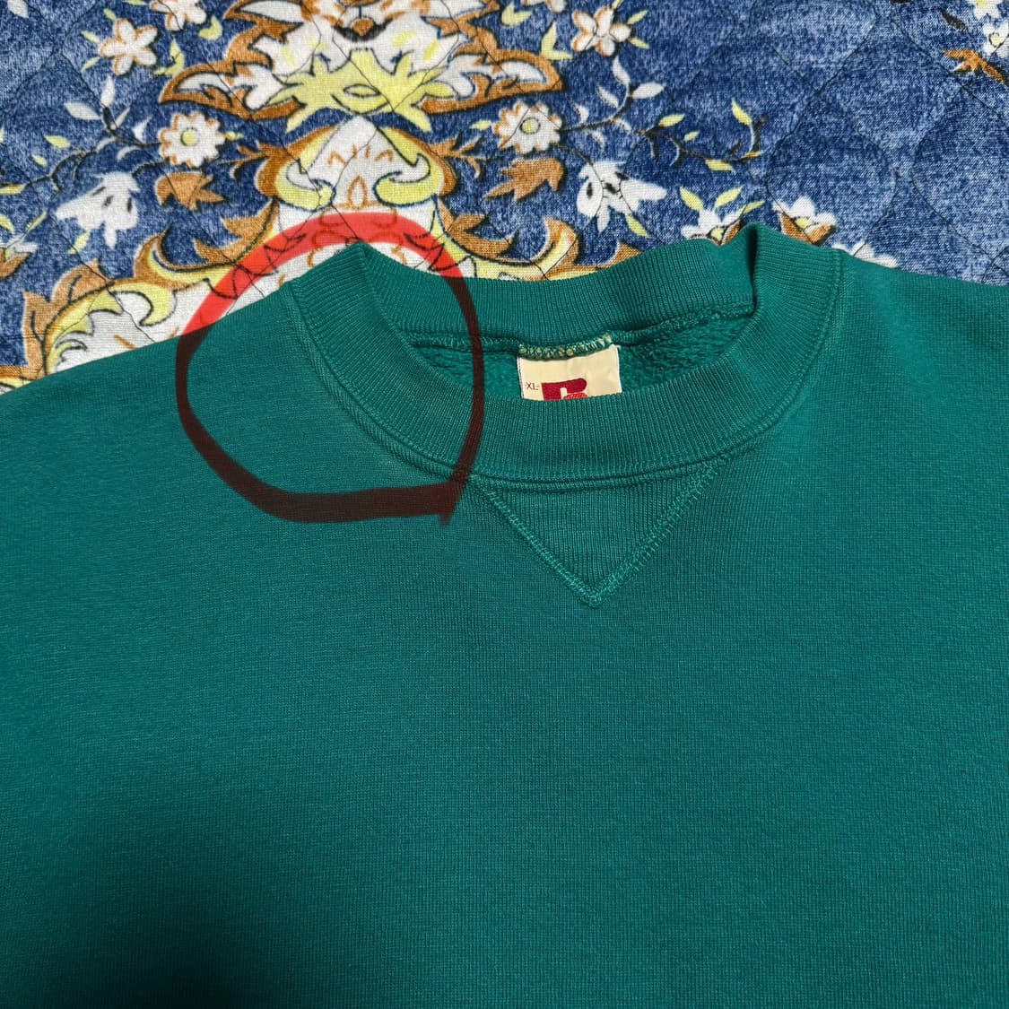 빈티지 70s USA 러셀 에메랄드 스웻셔츠 상품이미지5
