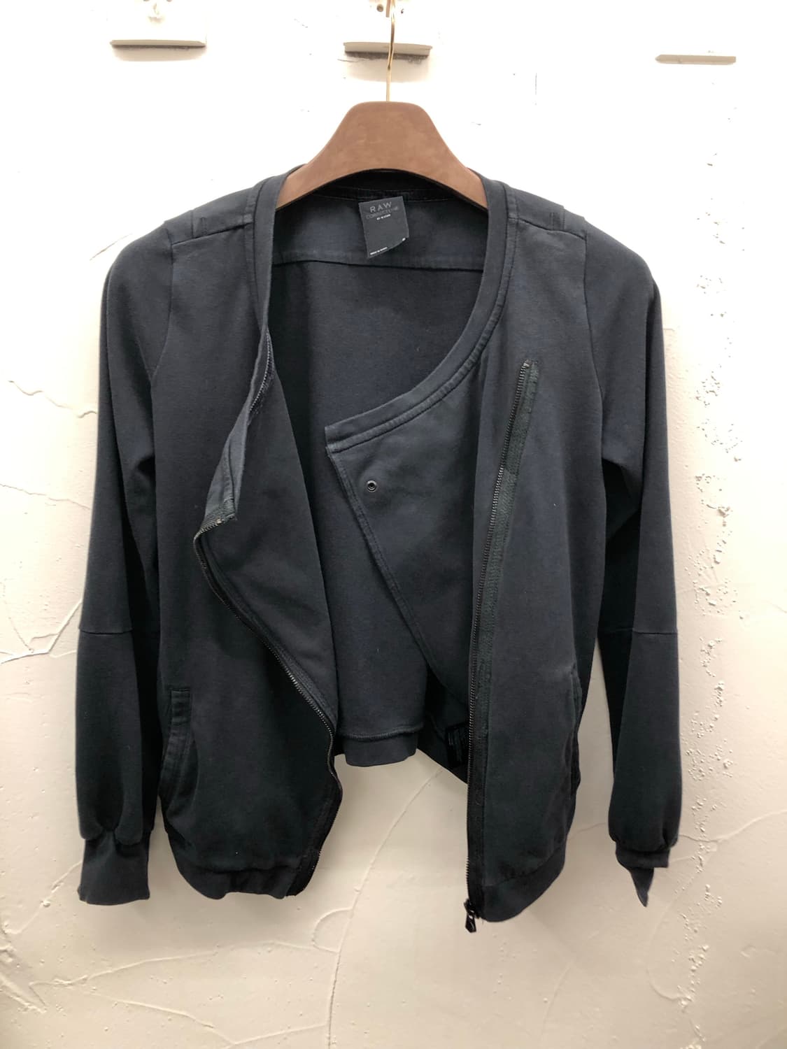 지스타로우 사선 지퍼 코튼 집업 상품이미지2