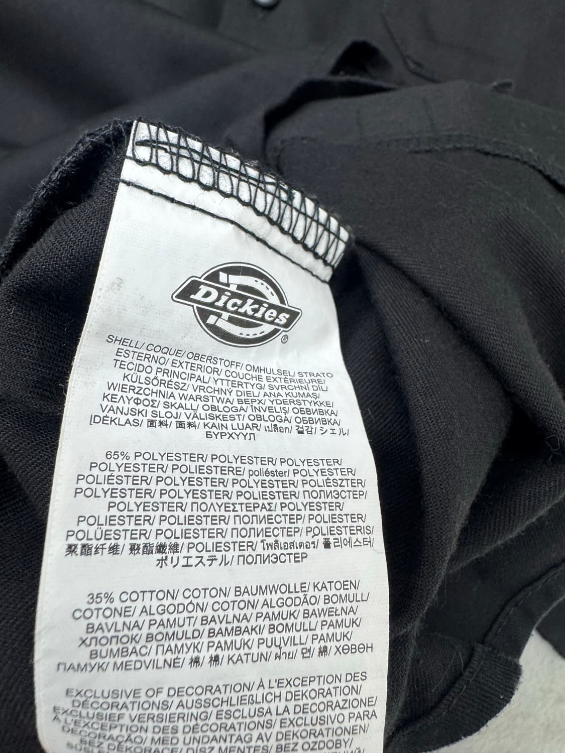 •Dickies 투포켓 워크 셔츠 블랙 상품이미지4