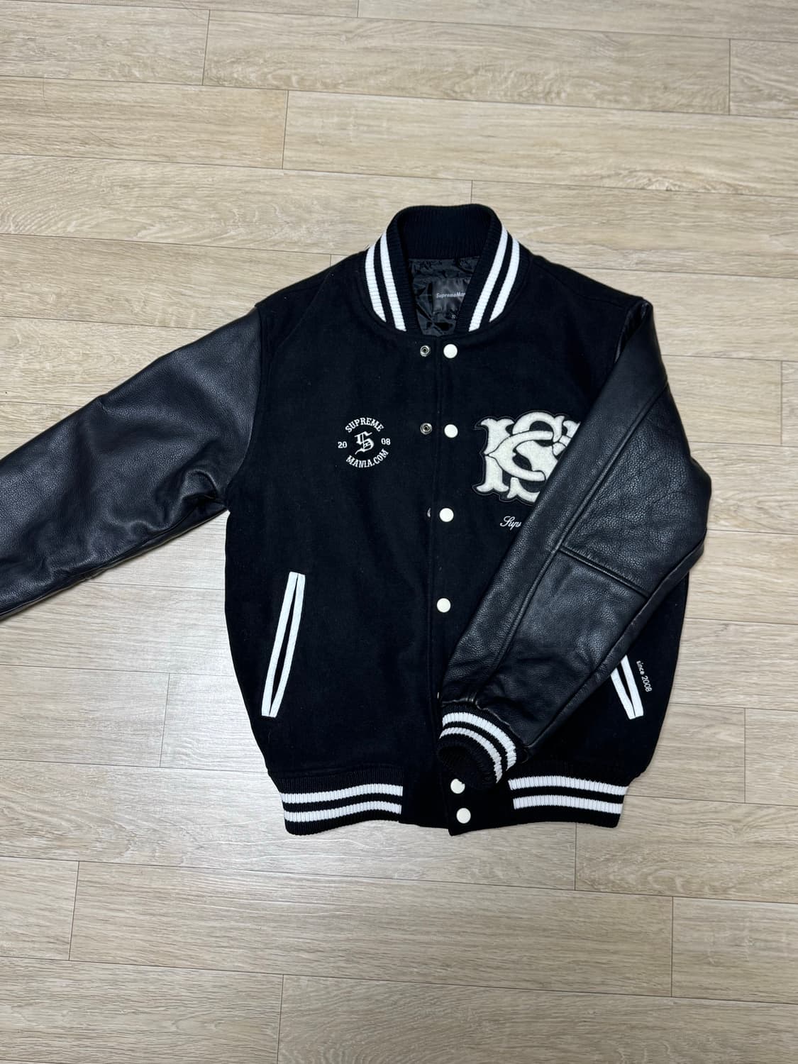 Vintage Leather Two-tone Varsity 상품이미지3