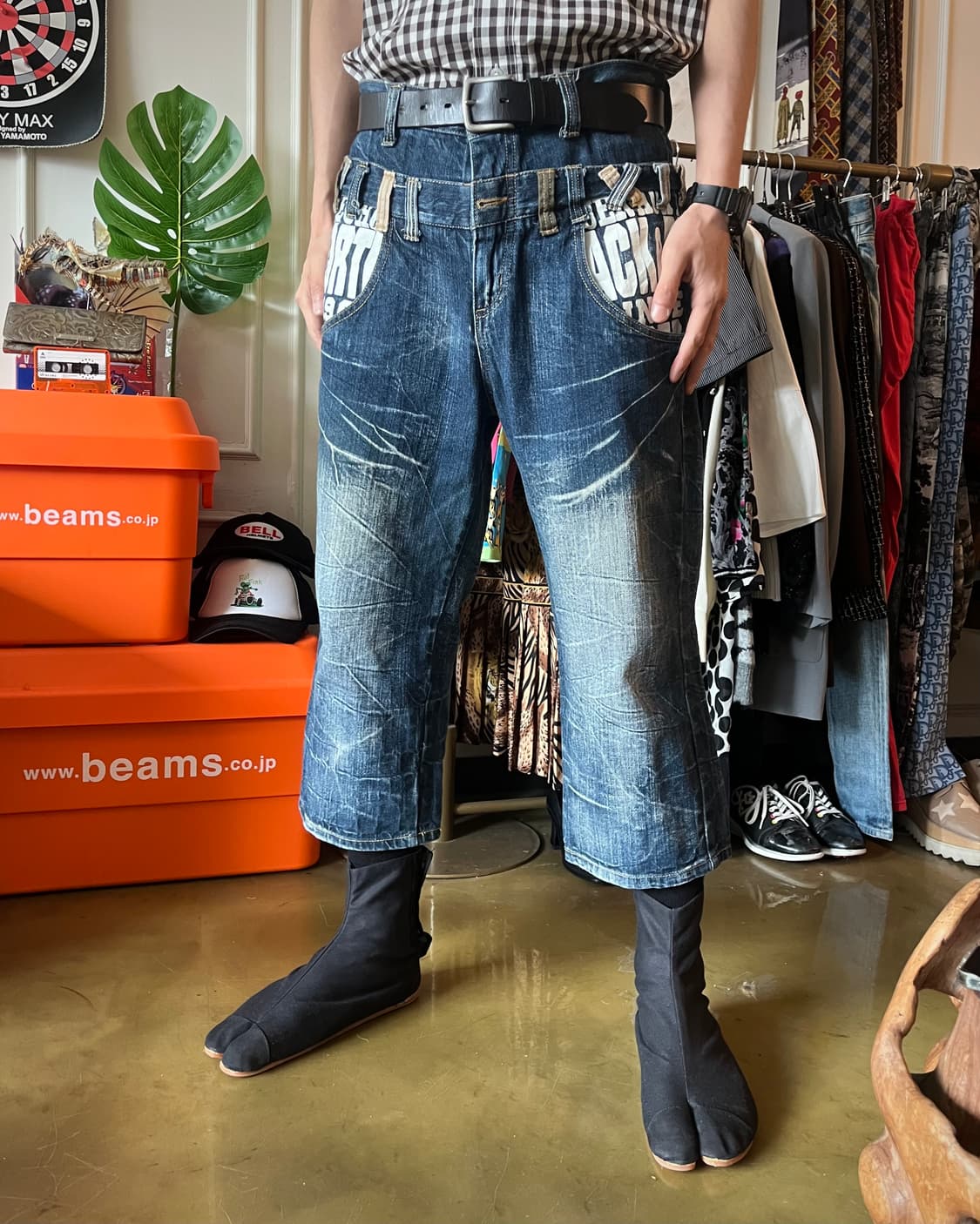 90-00s Japanese Double Waist Denim Pants 상품이미지2