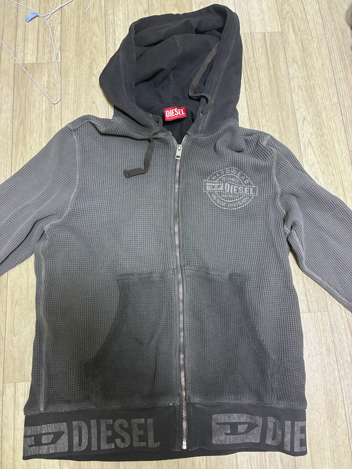 디젤 와플 후드집업 차콜 상품이미지1