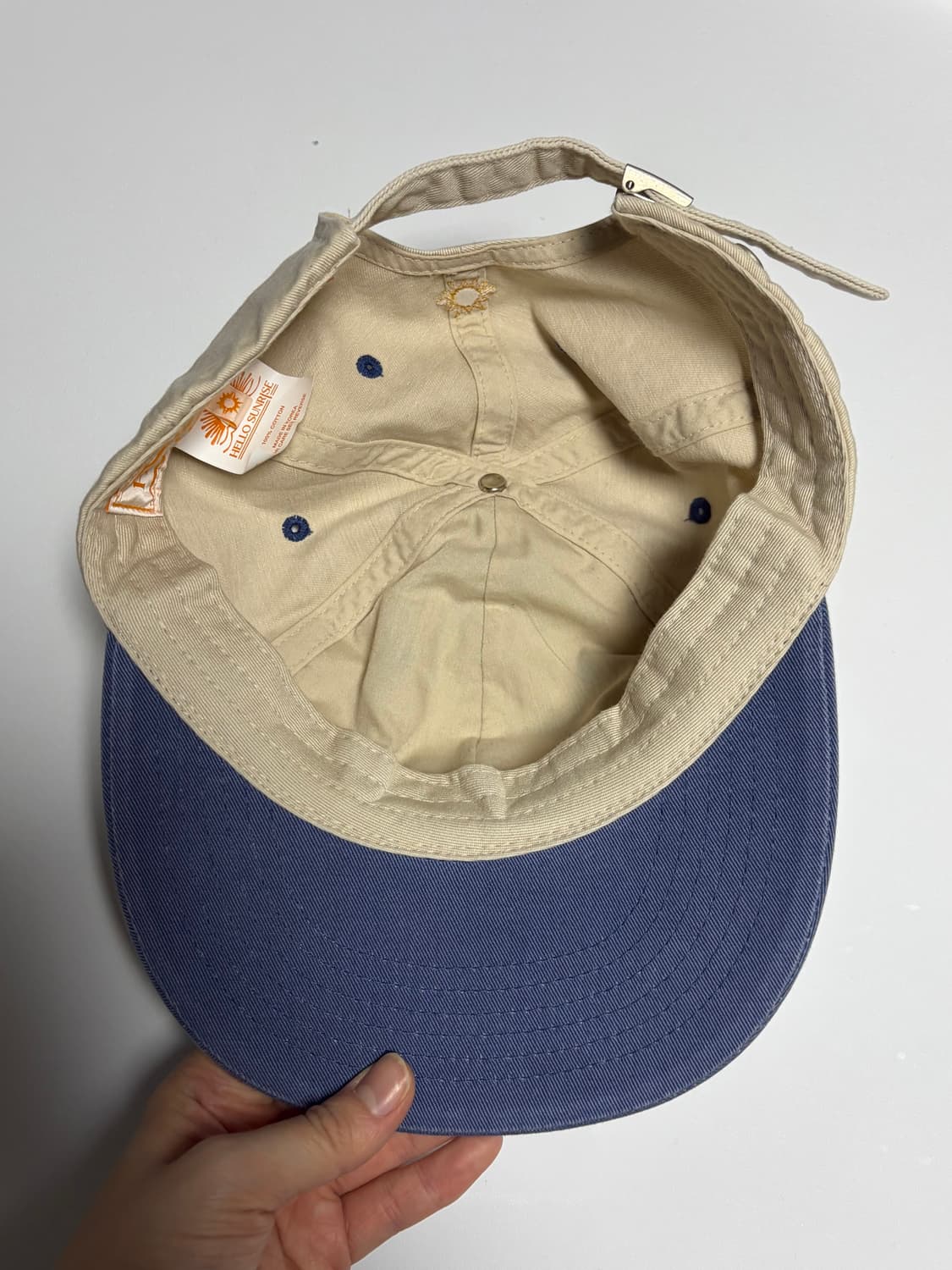 헬로선라이즈 투톤 로고캡 일자챙 모자 상품이미지5