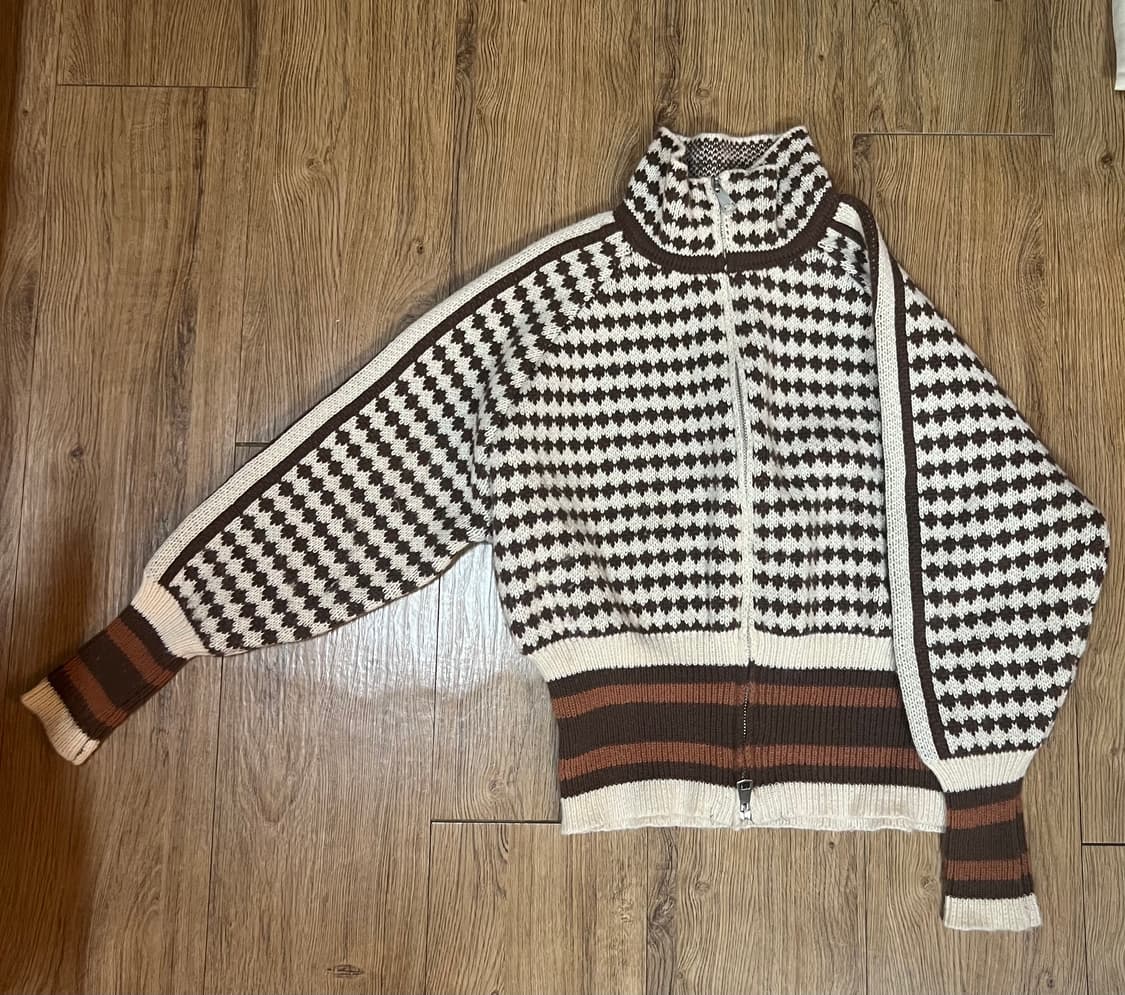 패턴 니트 가디건 상품이미지3