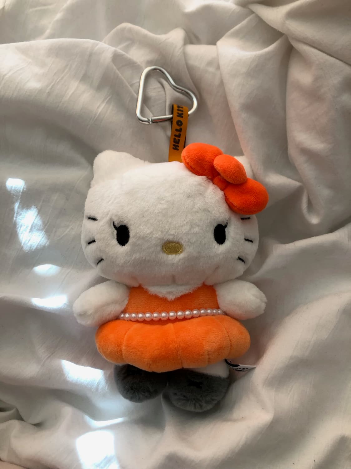 헬로키티 지수 콜라보 키링 오렌지 새상품 상품이미지1