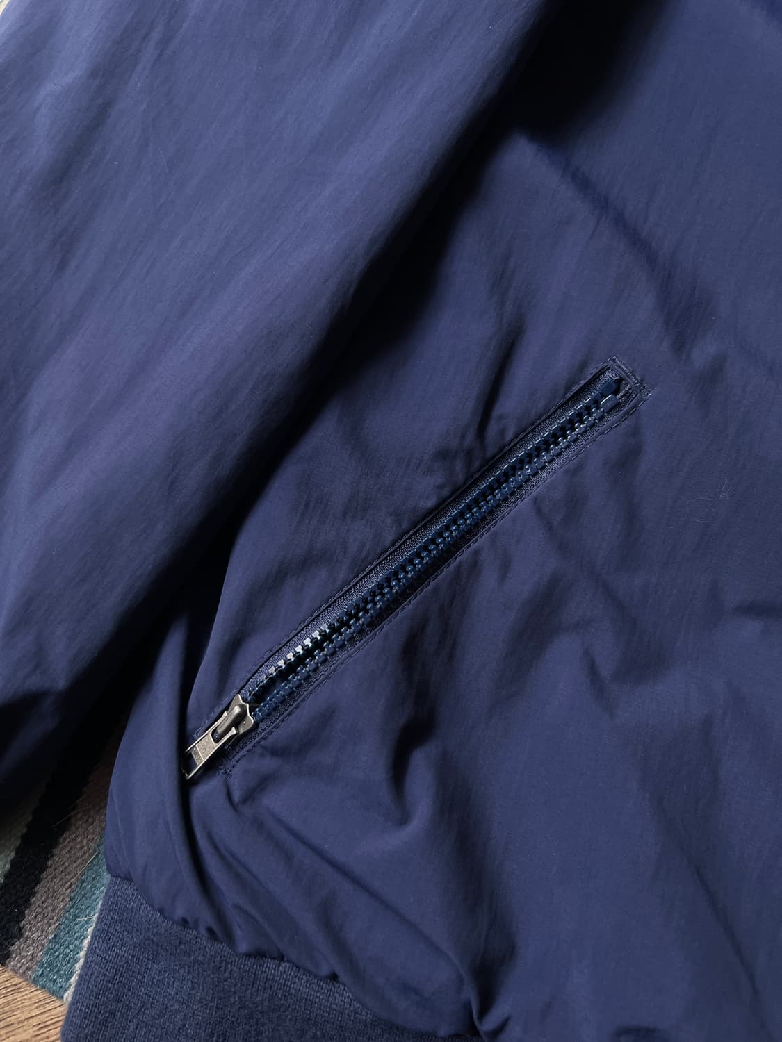 [L]엘엘빈 USA 네이비 플리스 웜업 자켓 상품이미지4