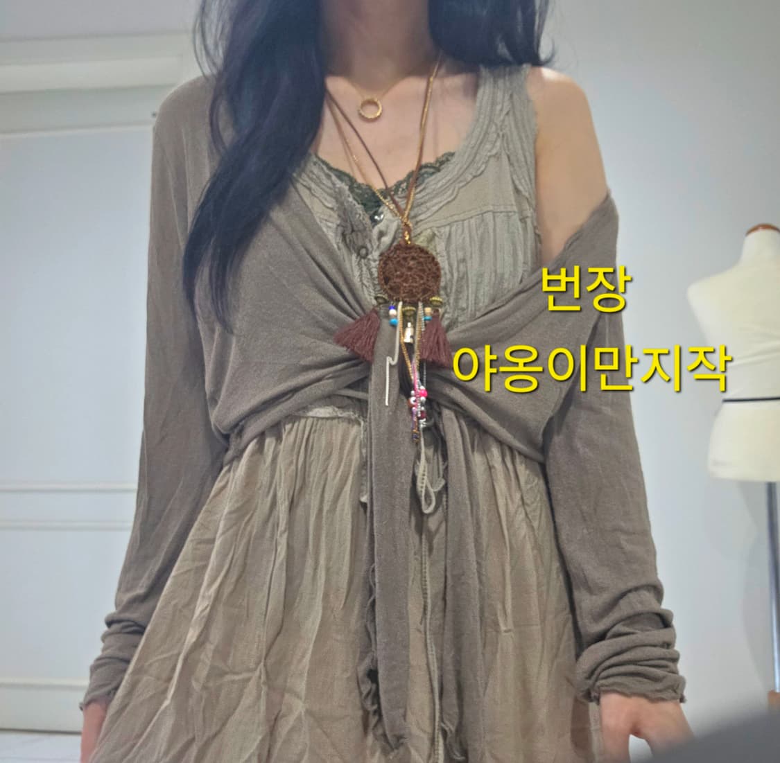 일본etc빈티지)카키 하구미모리걸stc 코디세트 상품이미지1