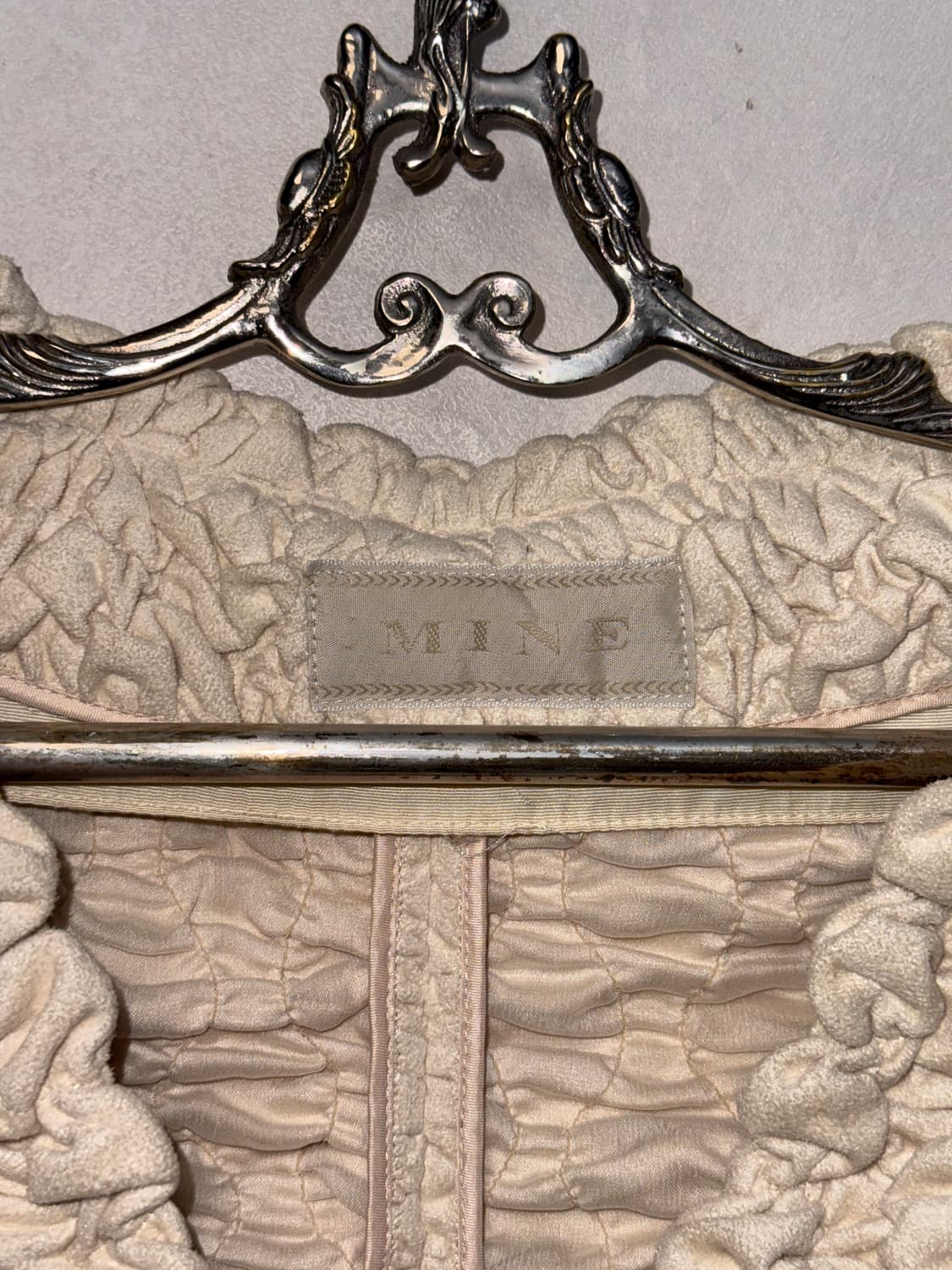 MINE ivory suede draped shirring jacket  상품이미지7