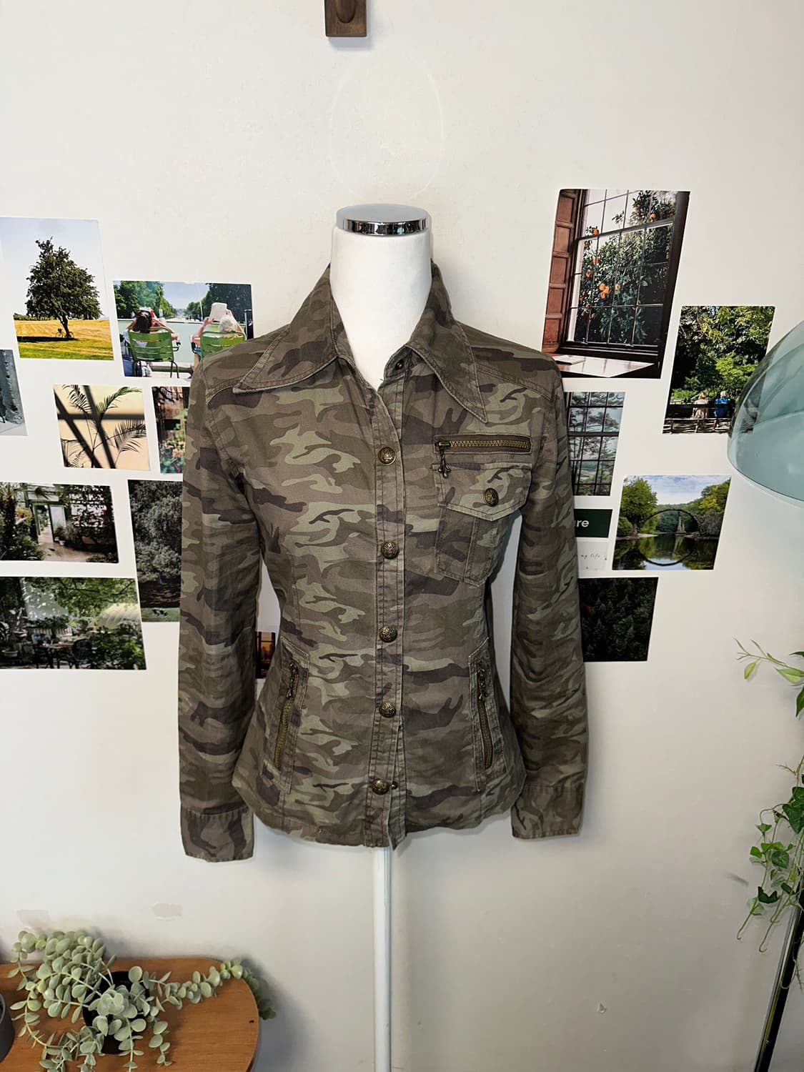 Khaki brown camouflage shirt 상품이미지1