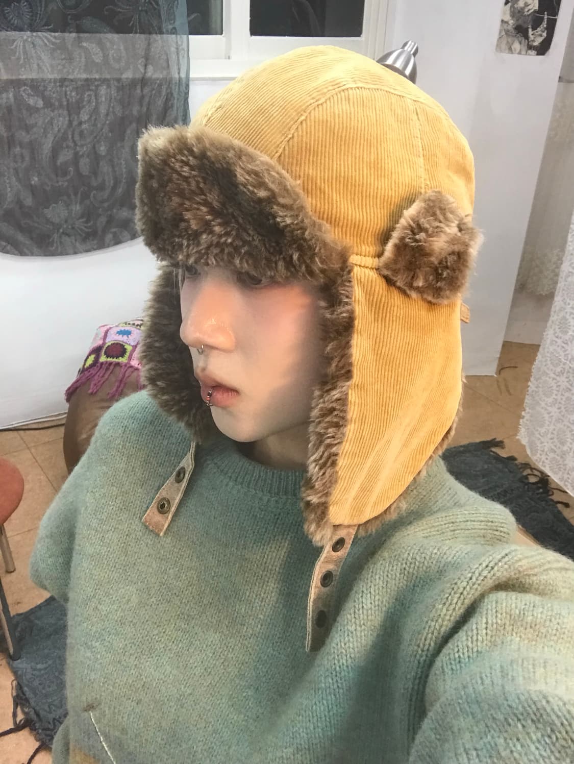 BERKELEY 빈티지 코듀로이 양털 귀달이 모자  상품이미지2