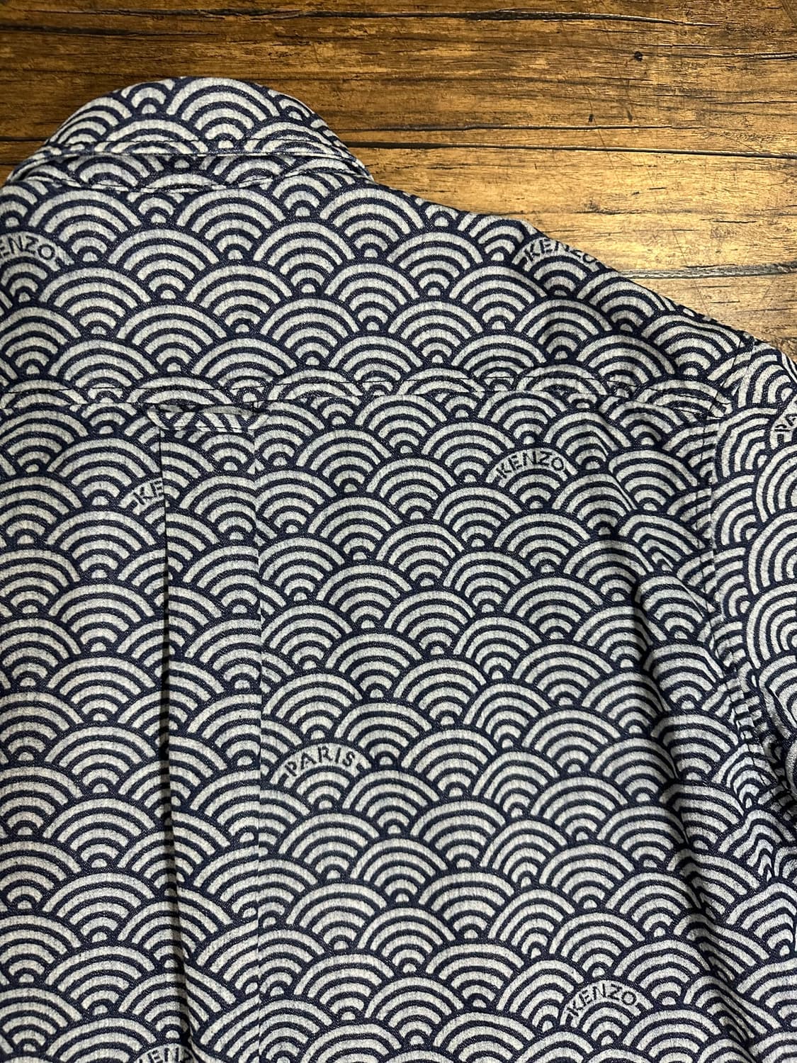 겐조 KENZO PARIS 세이가이하 패턴 셔츠 실측 L ~ XL 상품이미지7