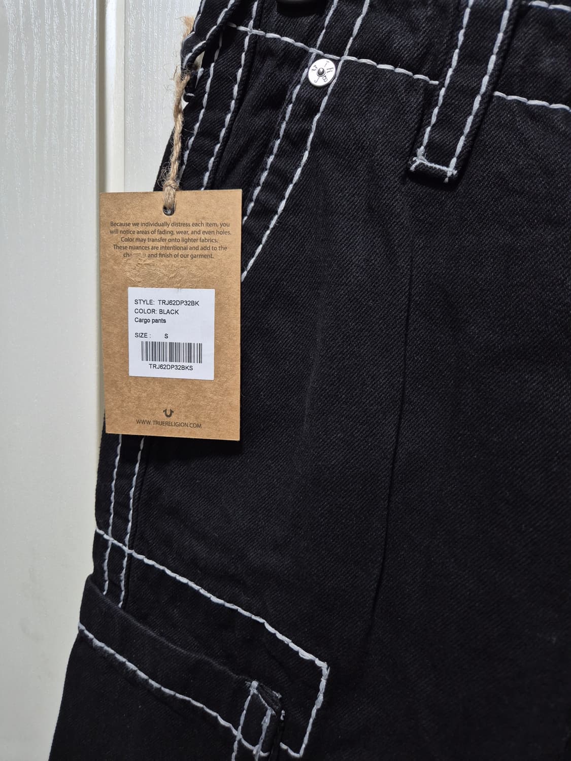 (타임세일)(새상품)트루릴리젼 카고 블랙 데님 상품이미지3