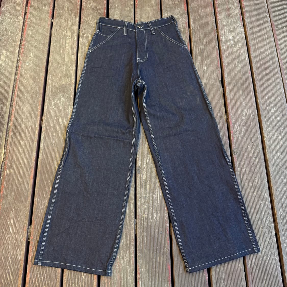 뉴진스 자수 데님팬츠 블루 상품이미지4