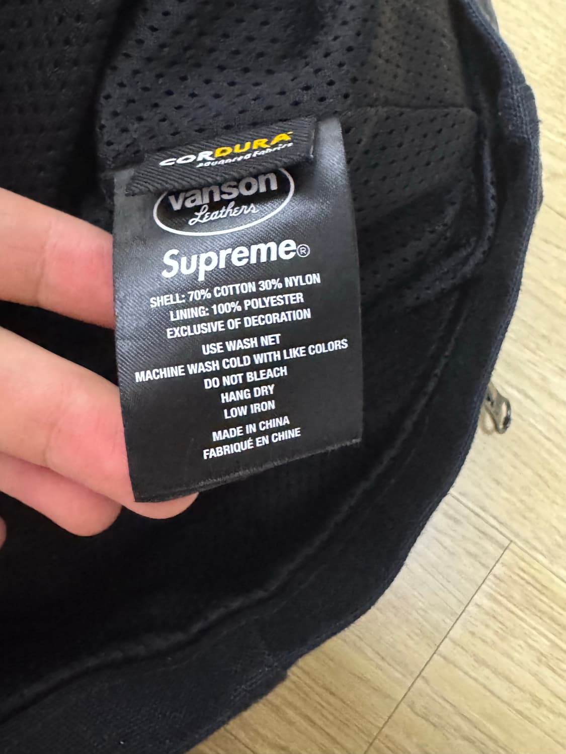 슈프림 밴슨 레더스 코듀라 코튼 자켓 블랙 25SS XL 상품이미지7