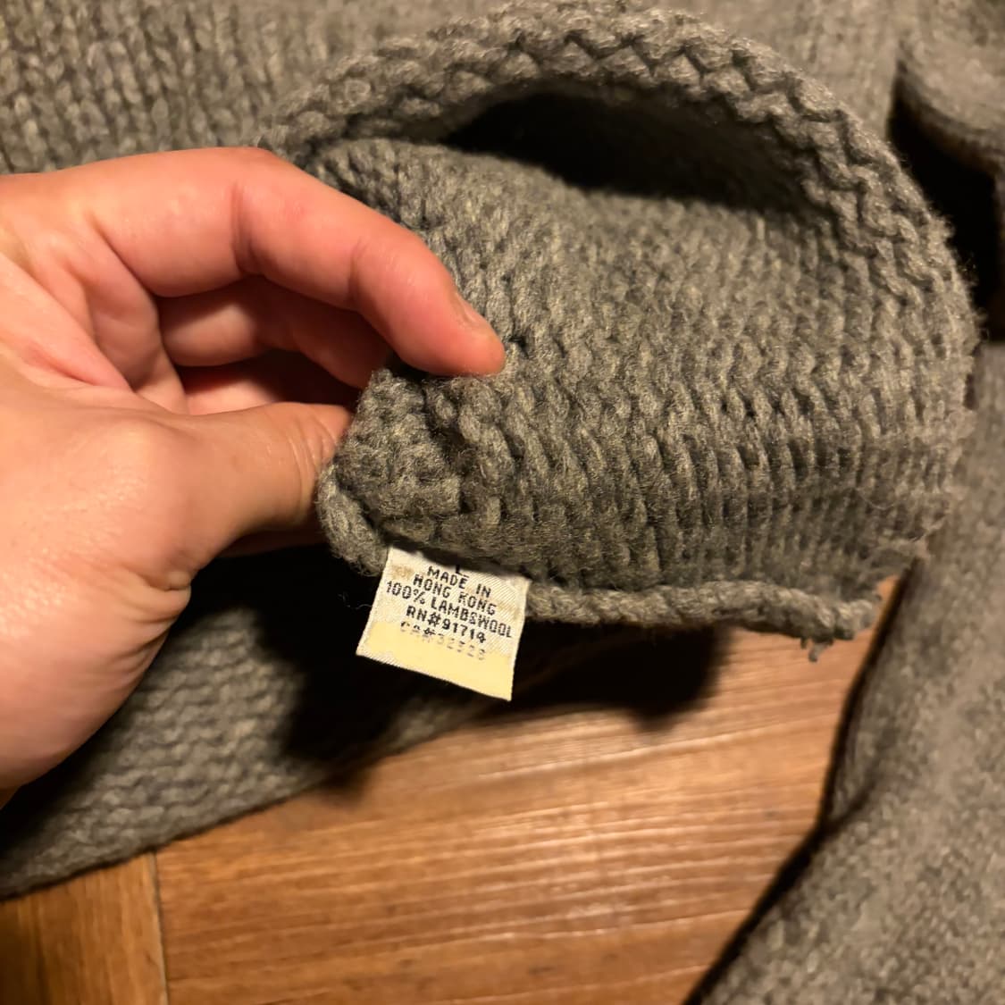 Armani exchange 넥 사이드 집업 니트 울 그레이 상품이미지3