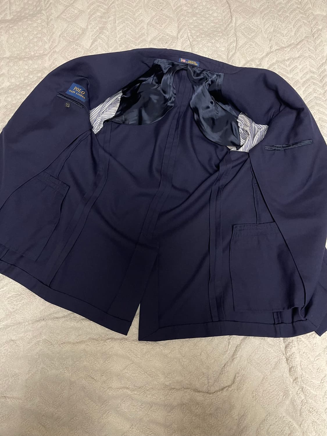 폴로 랄프로렌 USA Made 네이비 울 블레이저 40R(100) 상품이미지5