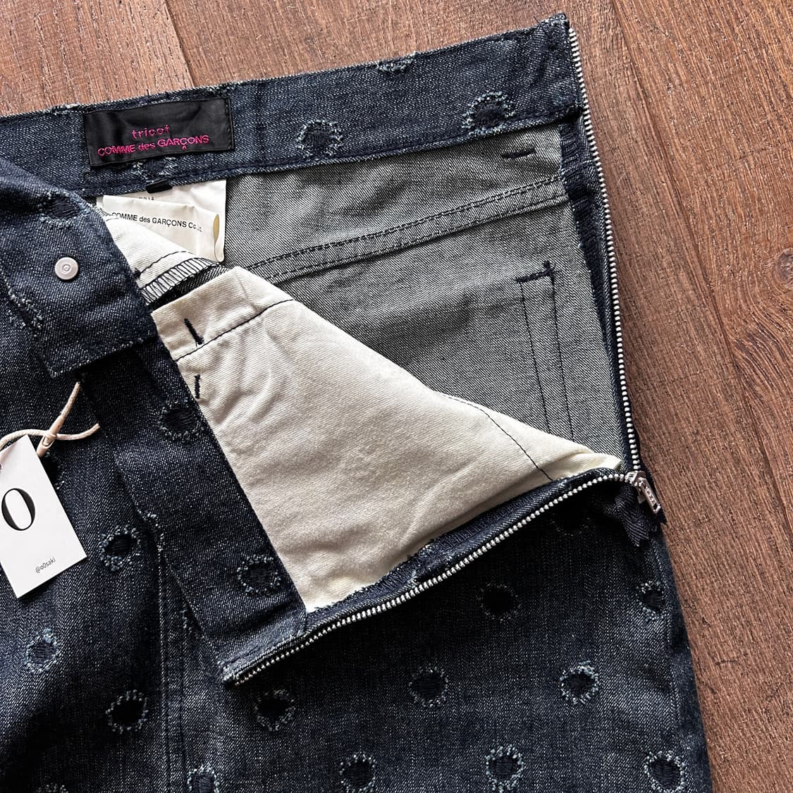 Needlepoint Dot Denim Skirt 상품이미지6