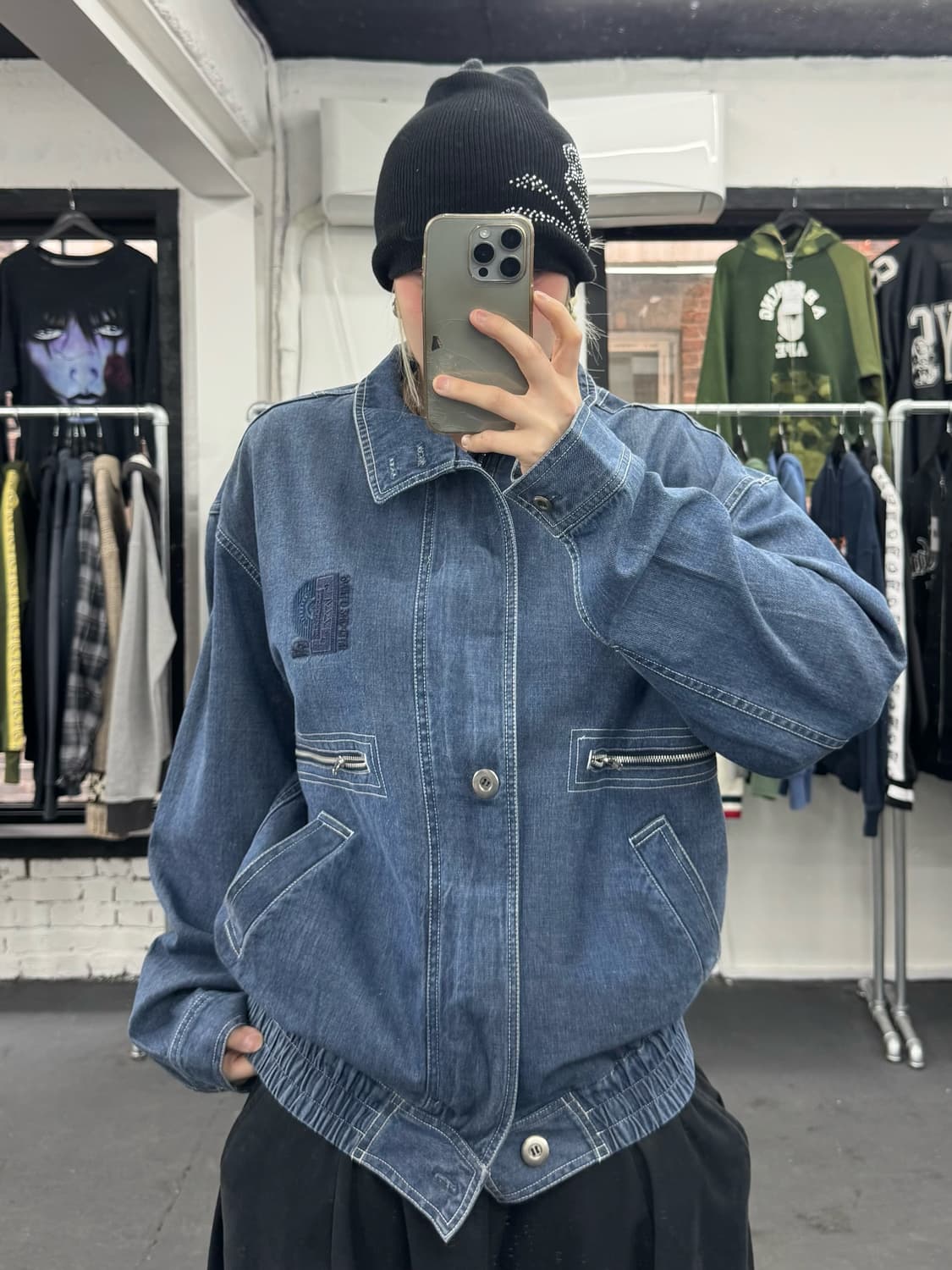 PAGELO 데님 블루종 자켓 상품이미지2