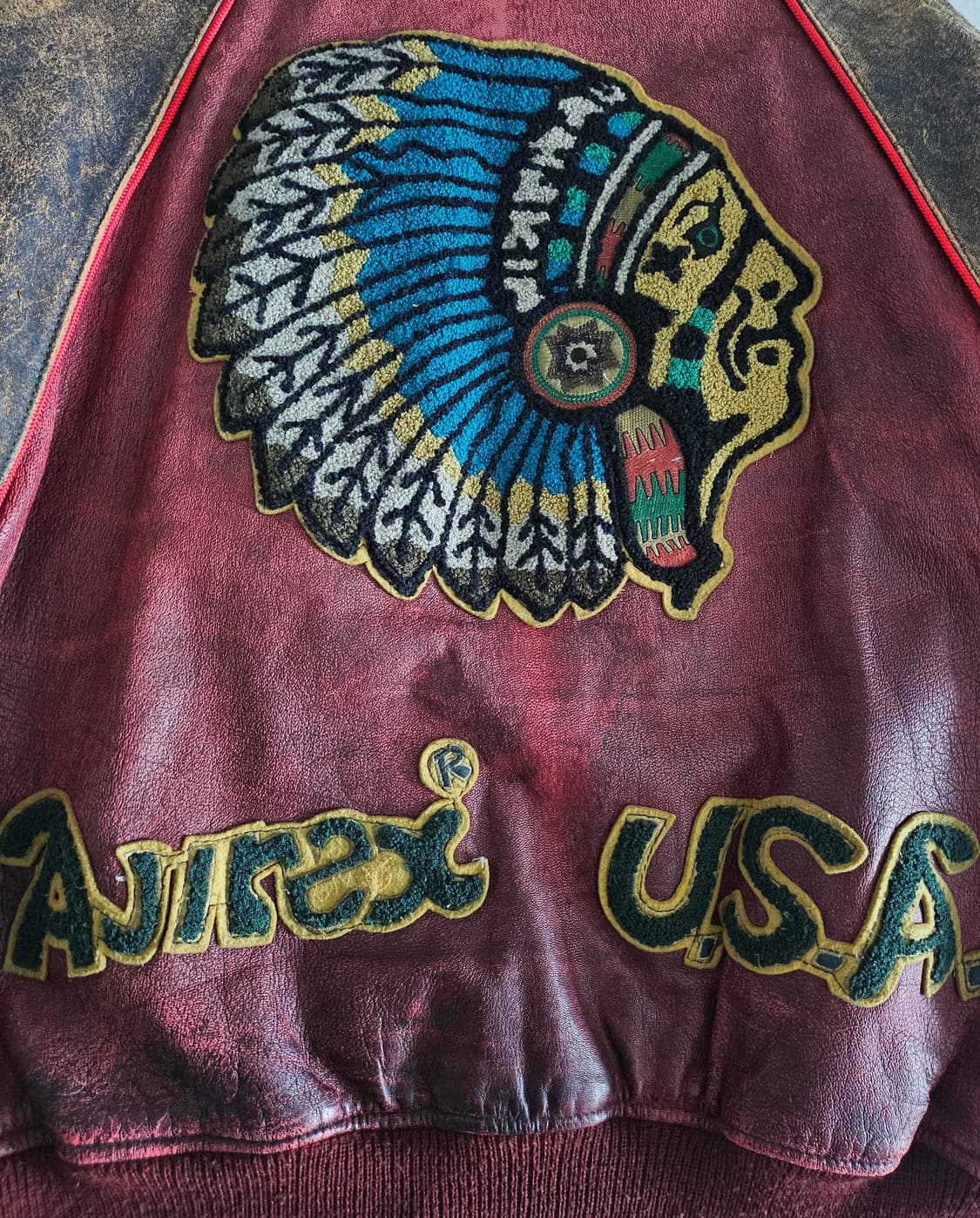 올드 아비렉스 Avirex 홀 레더 바시티
 상품이미지5