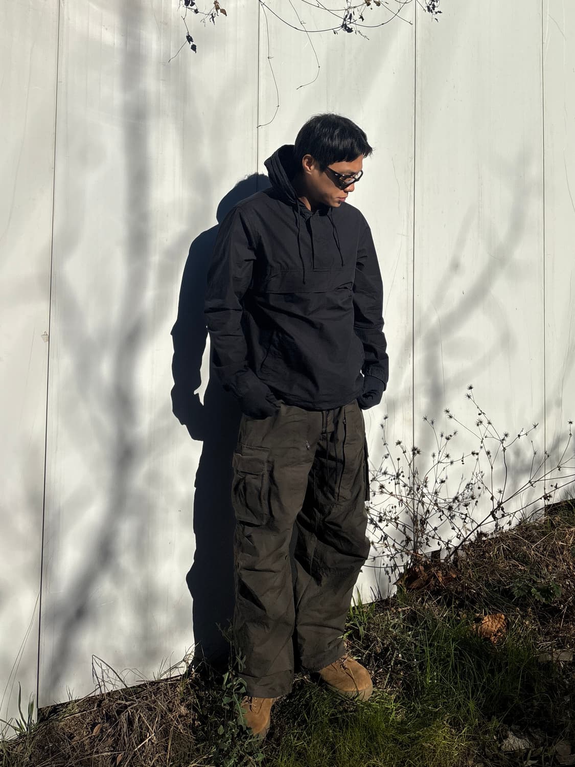 어반리서치 ITEMS 블랙 코튼 아노락 후드 자켓 상품이미지2