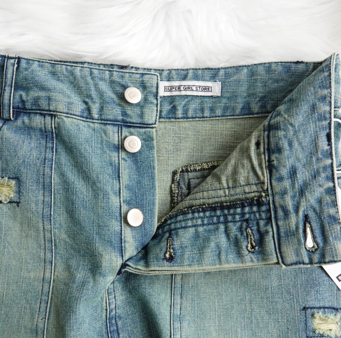 빈티지 워싱 데님 미니스커트 1871 상품이미지9
