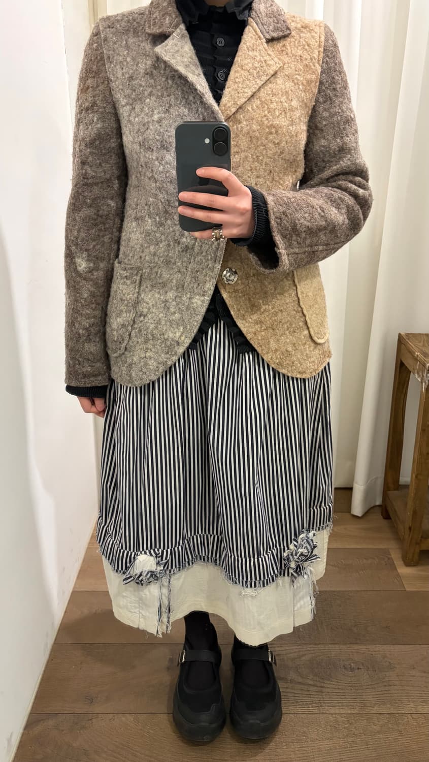 Flower Motif Docking Distressed Skirt 상품이미지7