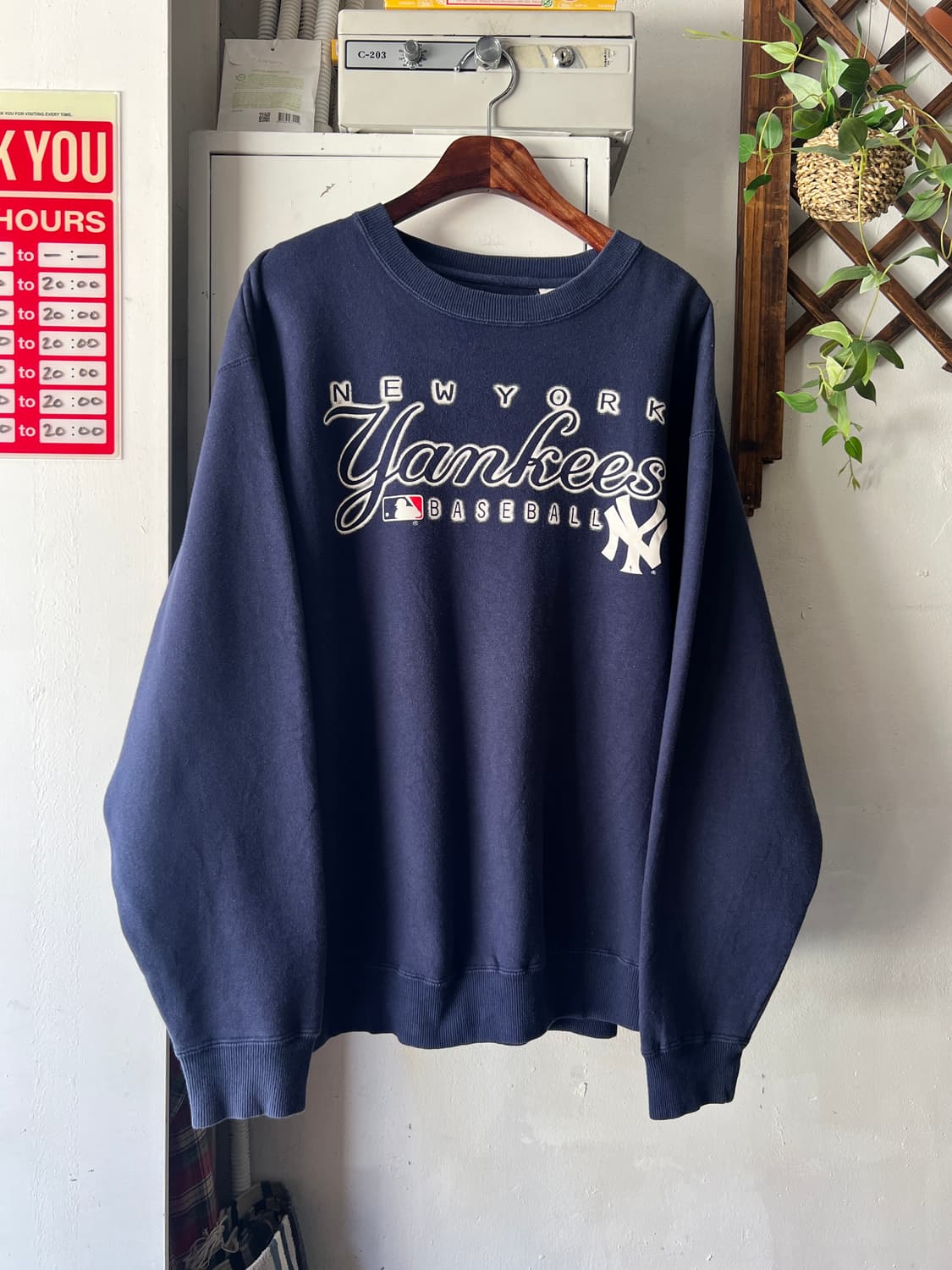 [L]90's Majestic USA 마제스틱 뉴욕 양키스 스웻셔츠 상품이미지1