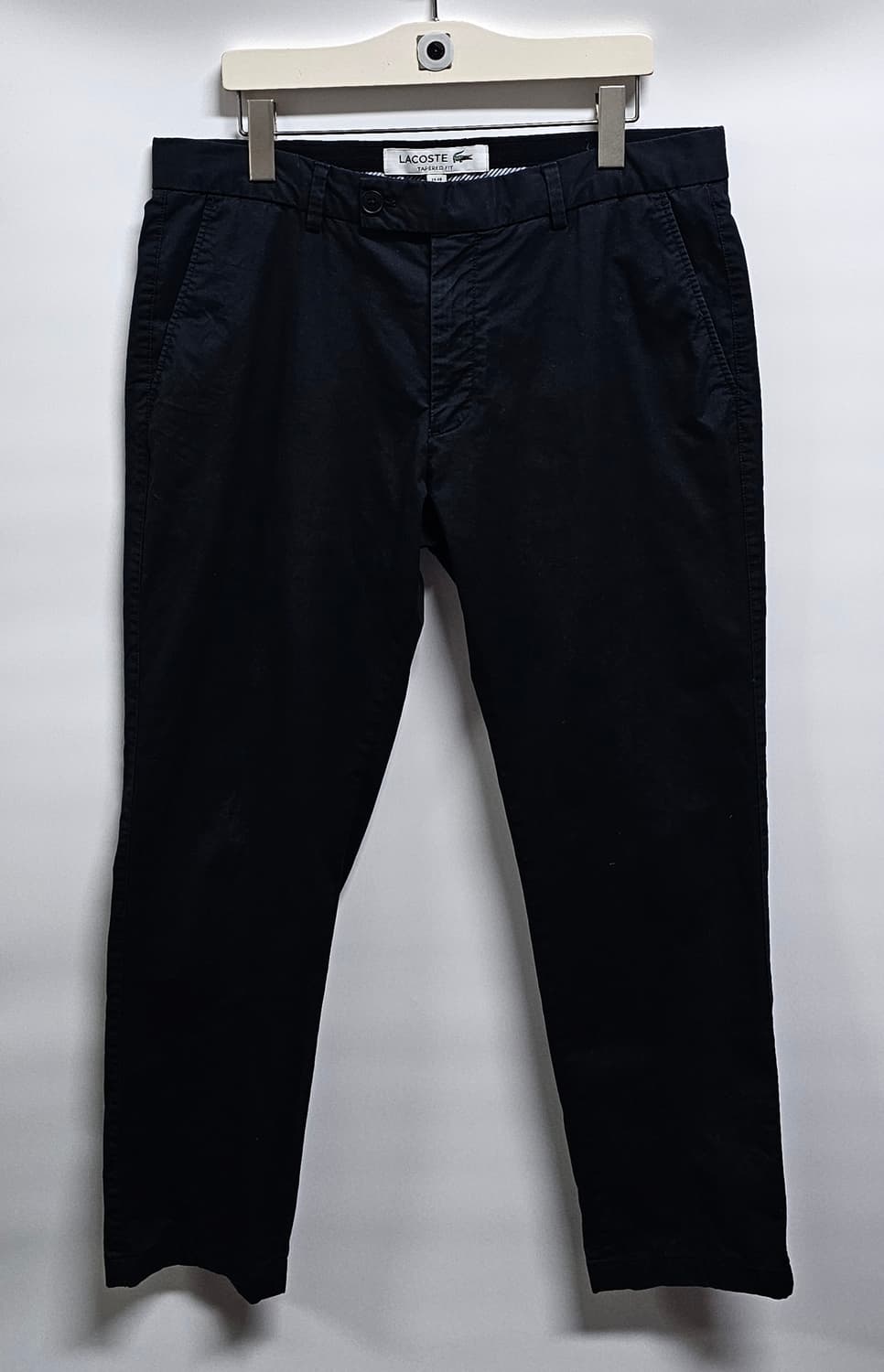 라코스테 테이퍼드핏 블랙 면바지 48 (34-35) 상품이미지1