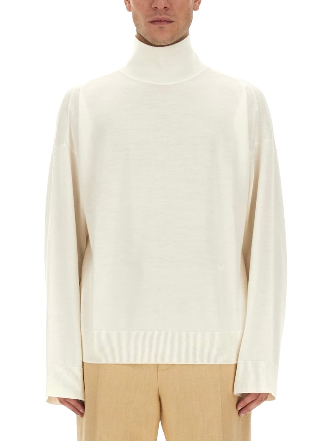 보테가 베네타 하이넥 라이트웨이트 클래식 울 스웨터 니트 화이트 M사이즈 상품이미지1