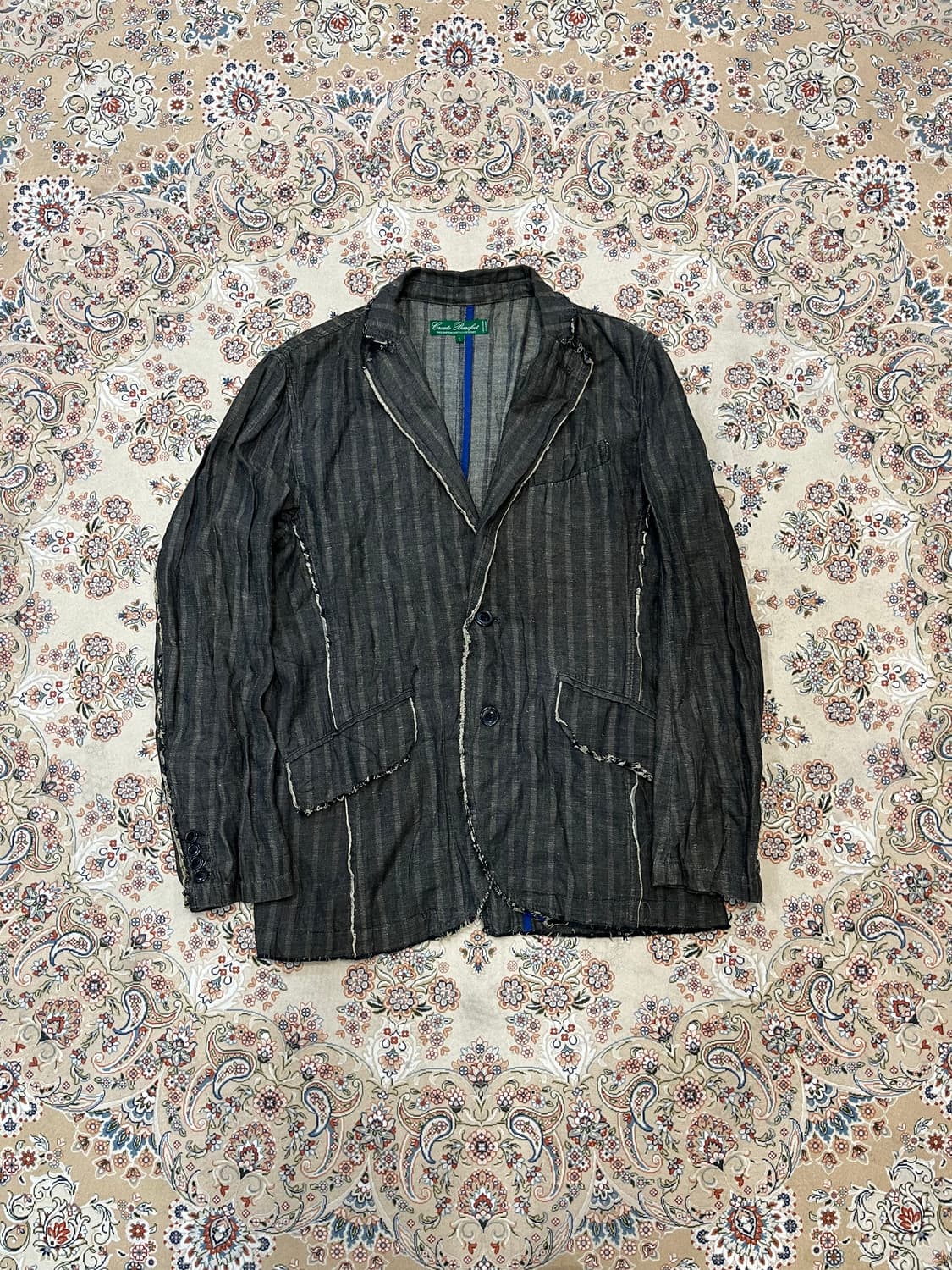 JPN 인사이드아웃 러프컷 린넨 블레이저 자켓 상품이미지2