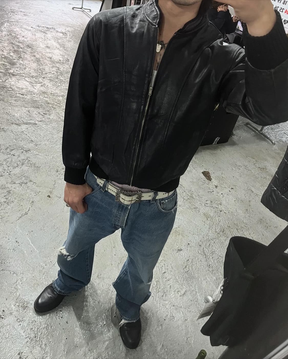 90s buggy leather jacket 상품이미지1