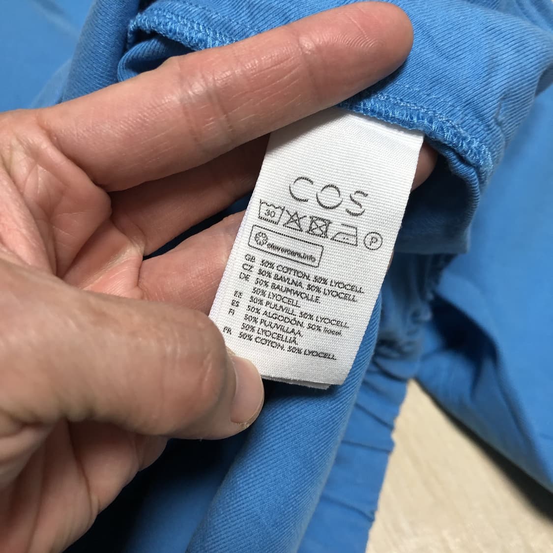 (XL) 코스 COS 코튼 믹스 아노락 기모노 자켓 블루 상품이미지5