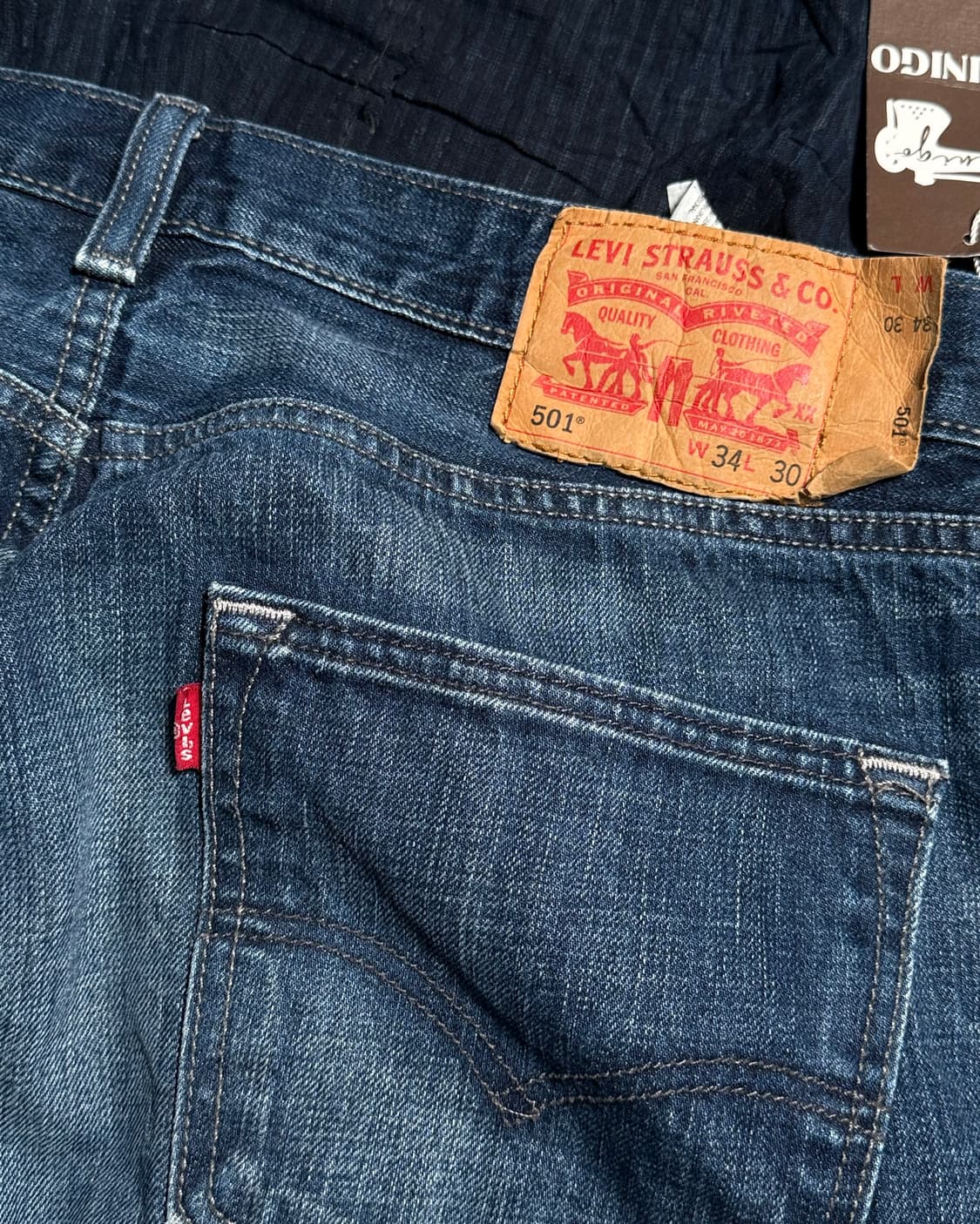 리바이스 501 스트레이트 핏 데님 팬츠 34 상품이미지7
