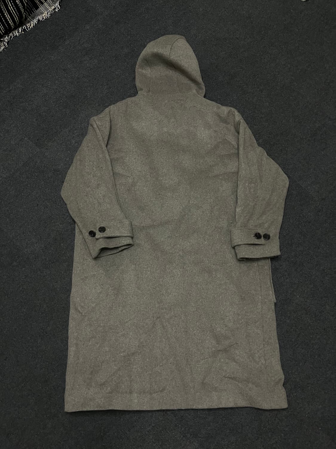 라퍼지스토어 회색 후드 롱 코트 상품이미지2