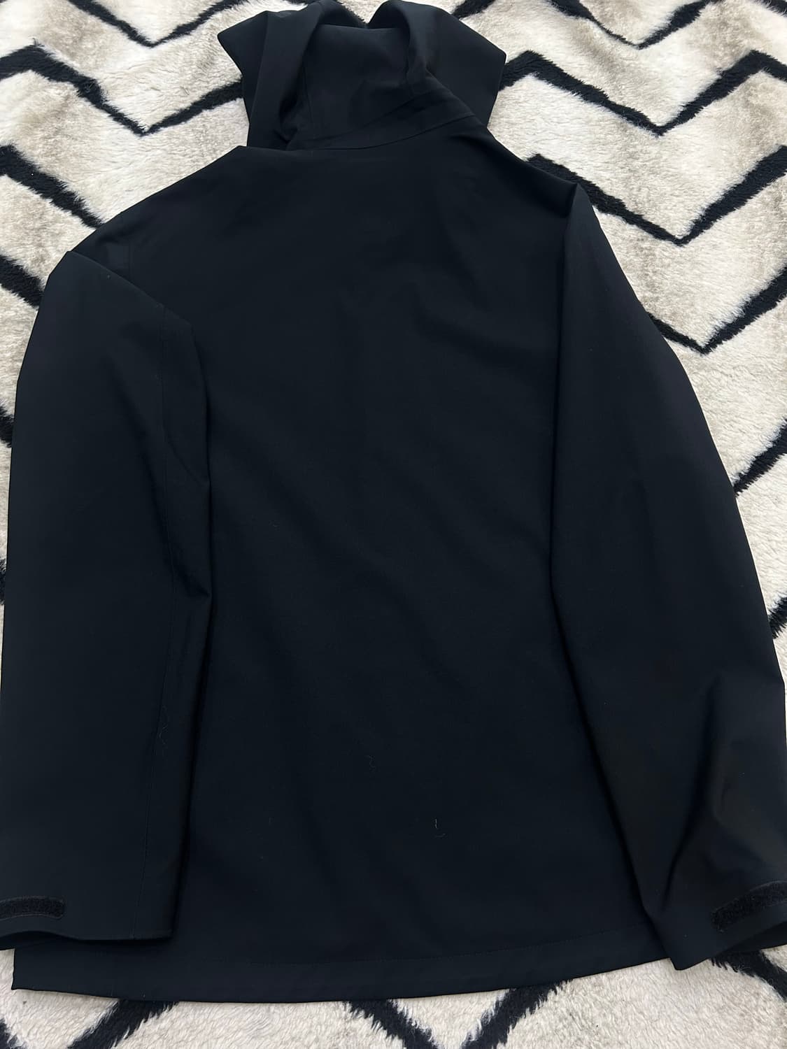 [L]유니클로 블록 방수 후드 바람막이 자켓/블랙 상품이미지2