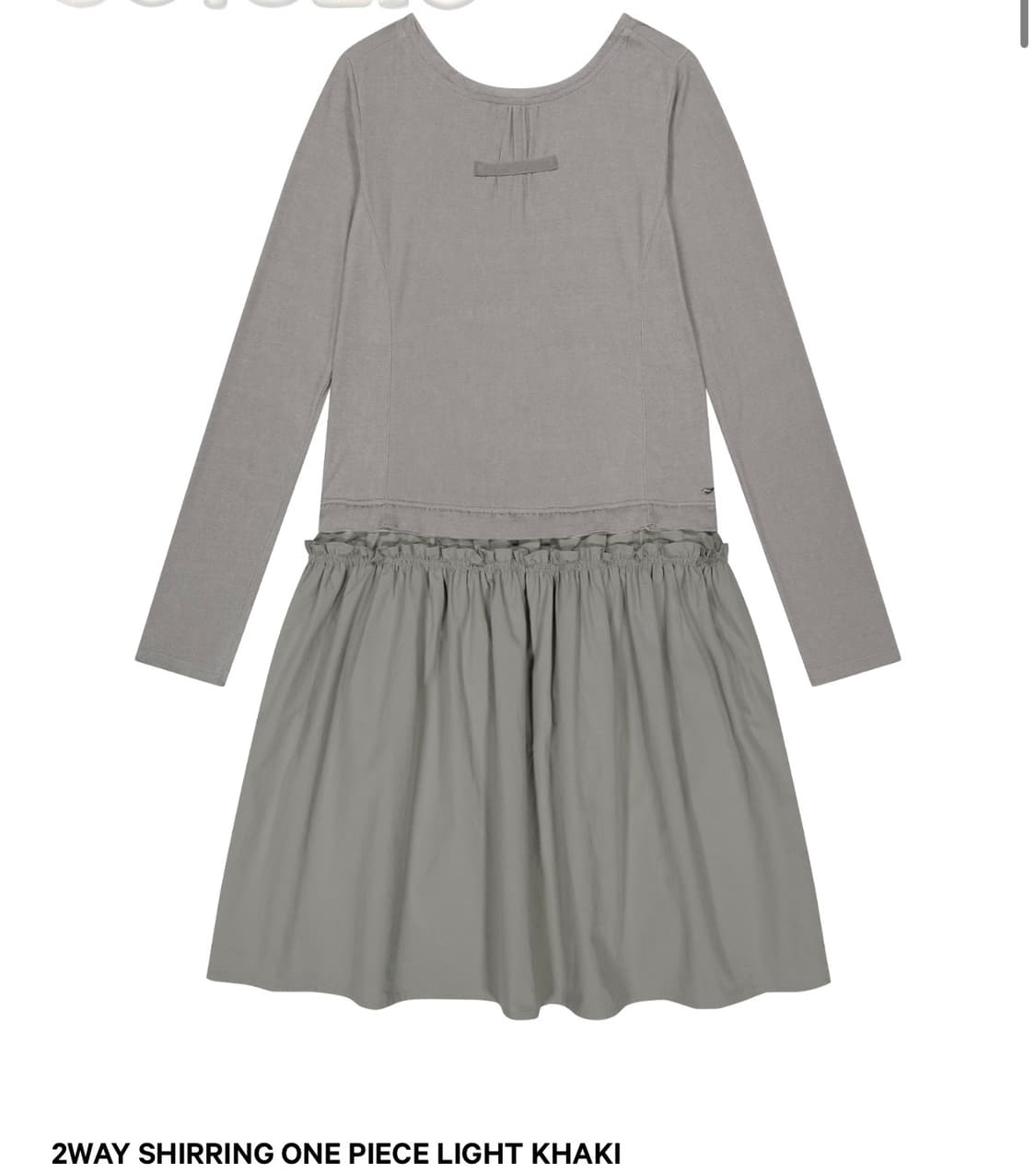 2WAY SHIRRING ONE PIECE LIGHT KHAKI 상품이미지1