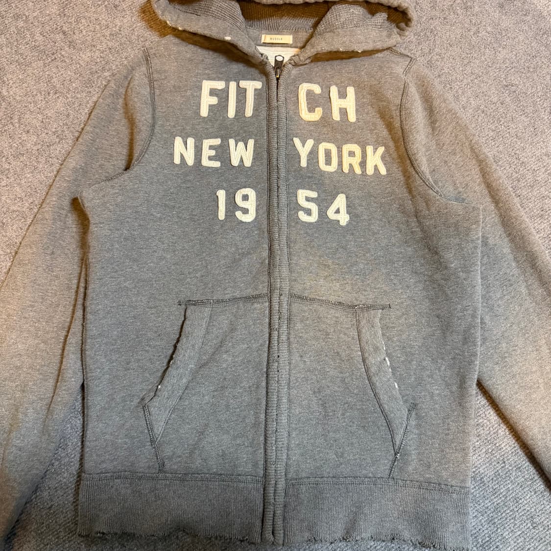 아베크롬비 그레이 후드집업 xl 상품이미지2