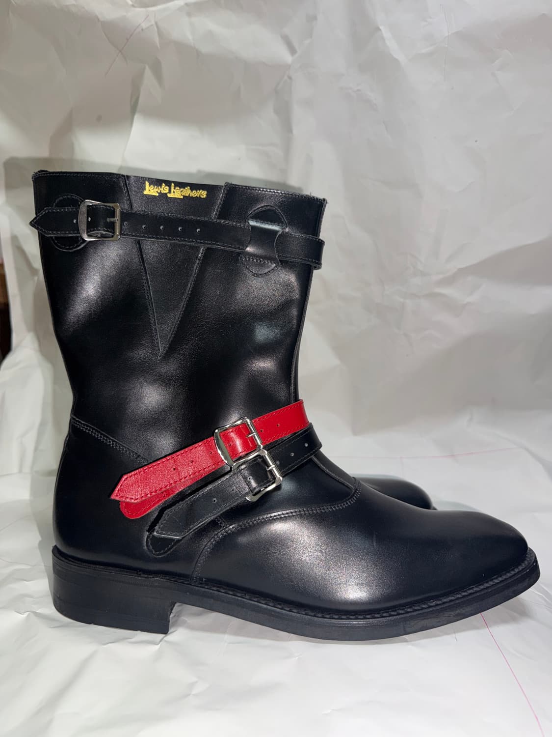 꼼데가르송 옴므플러스 루이스레더 콜라보 더블스트랩 엔지니어 부츠 상품이미지1