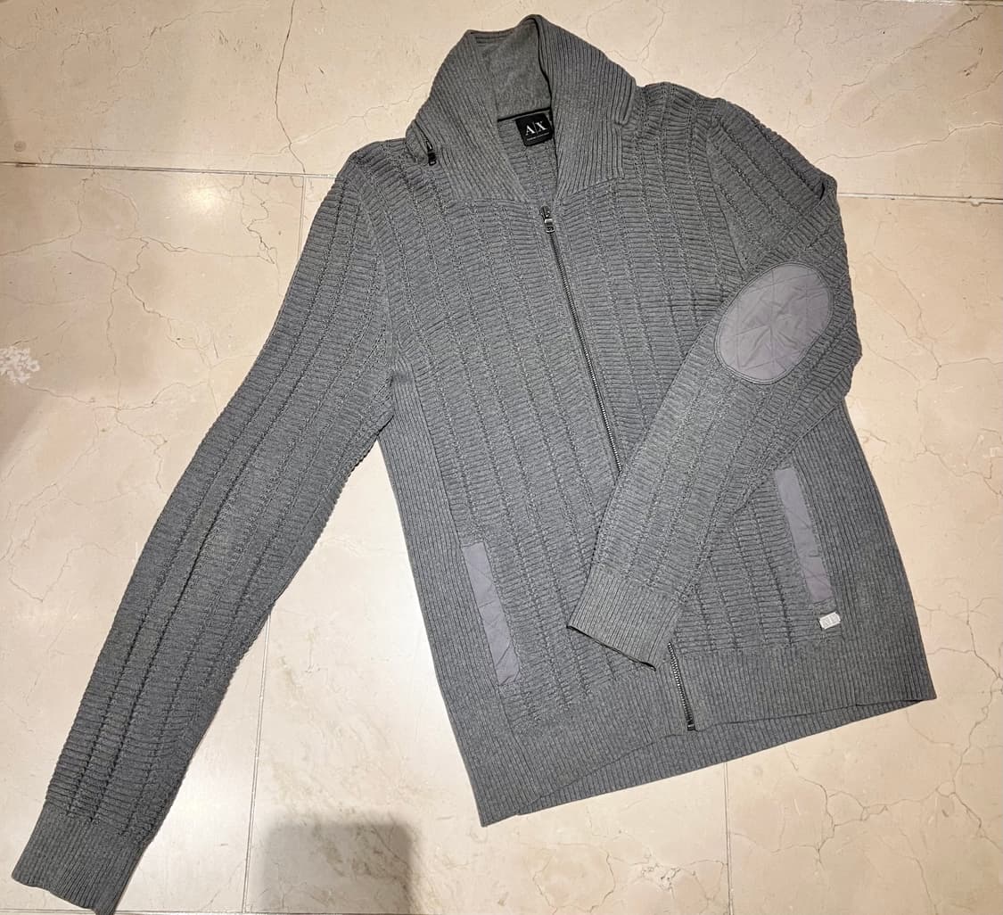 Armani exchange(아르마니 익스체인지) 숄카라 니트 집업 상품이미지2