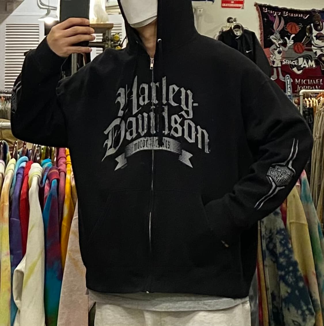 90s USA 할리데이비슨 빅로고 알라스카 후드집업  상품이미지1