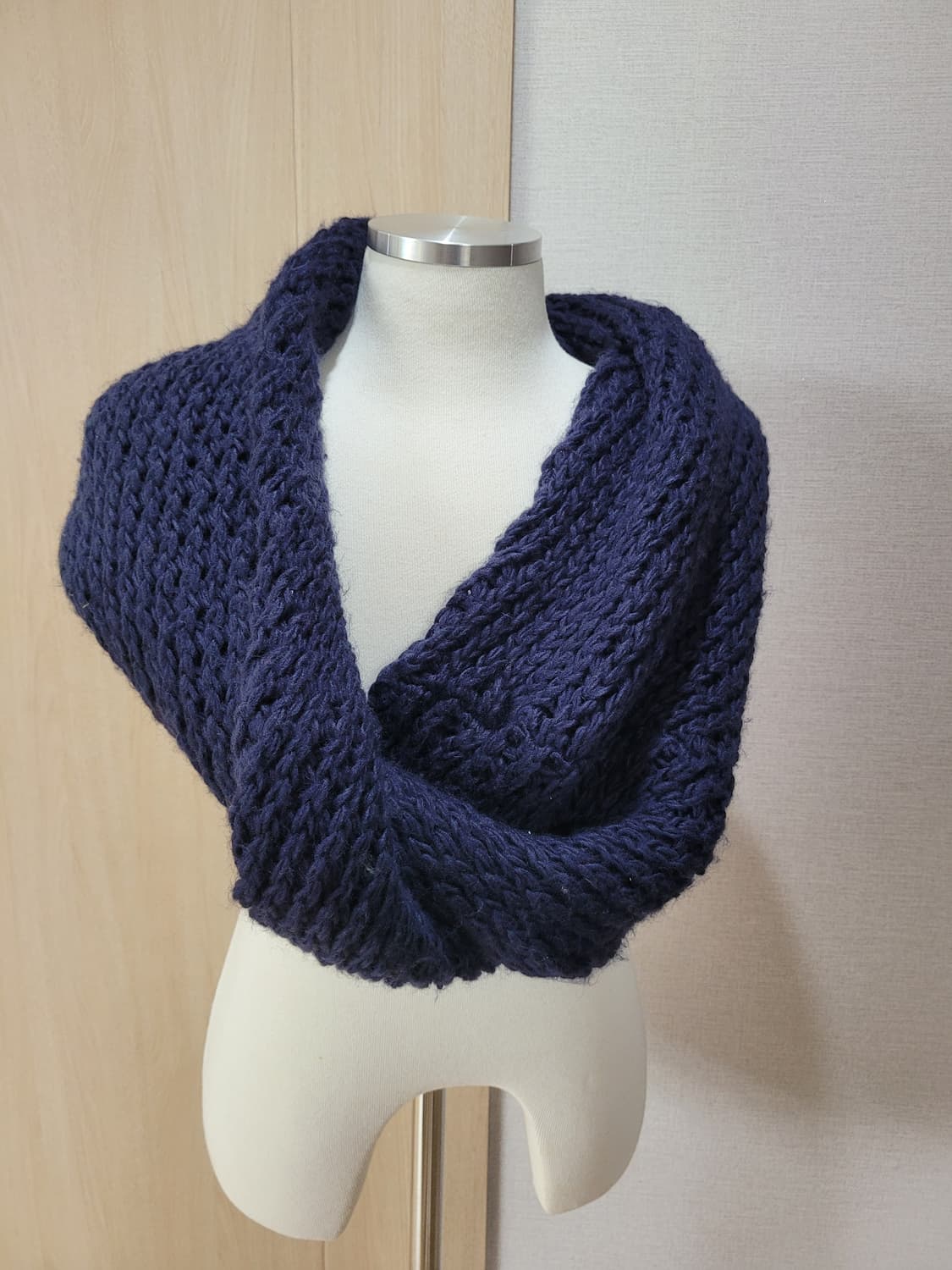 코데즈컴바인 니트 넥워머 네이비 상품이미지9