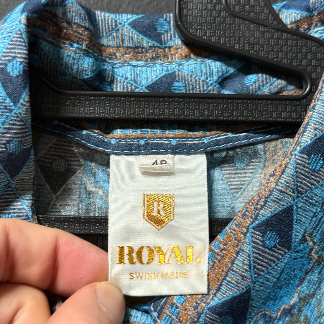 VTG 빈티지 에스닉 히피 스트라이프 멀티 패턴 긴팔 셔츠 상품이미지5