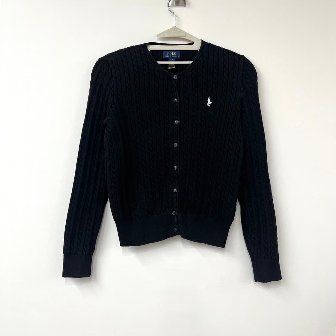 폴로 랄프로렌 블랙 꽈배기 니트 가디건 상품이미지2