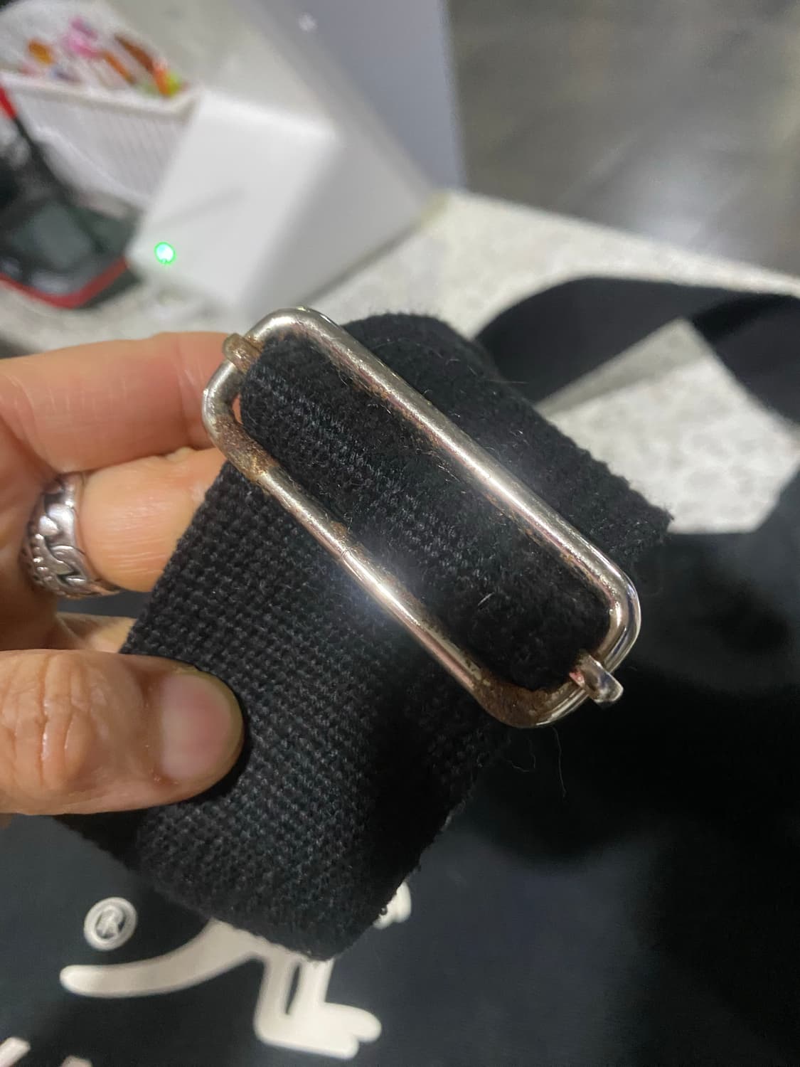 캉골 블랙 캔버스 크로스백 상품이미지4